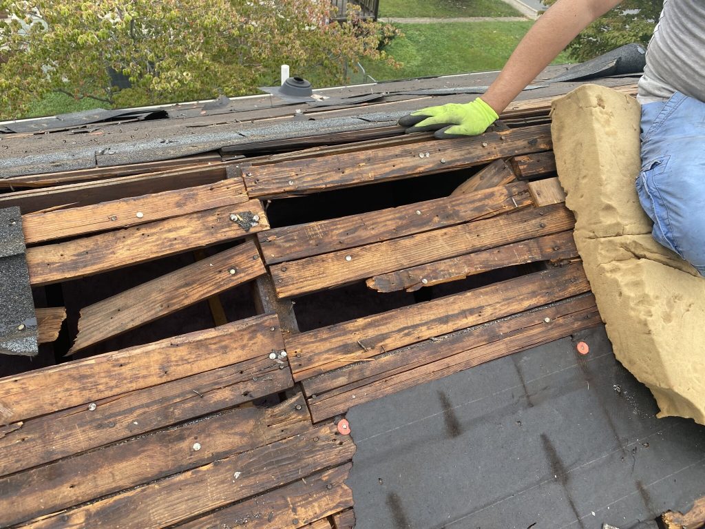 Damaged Wood Roof
